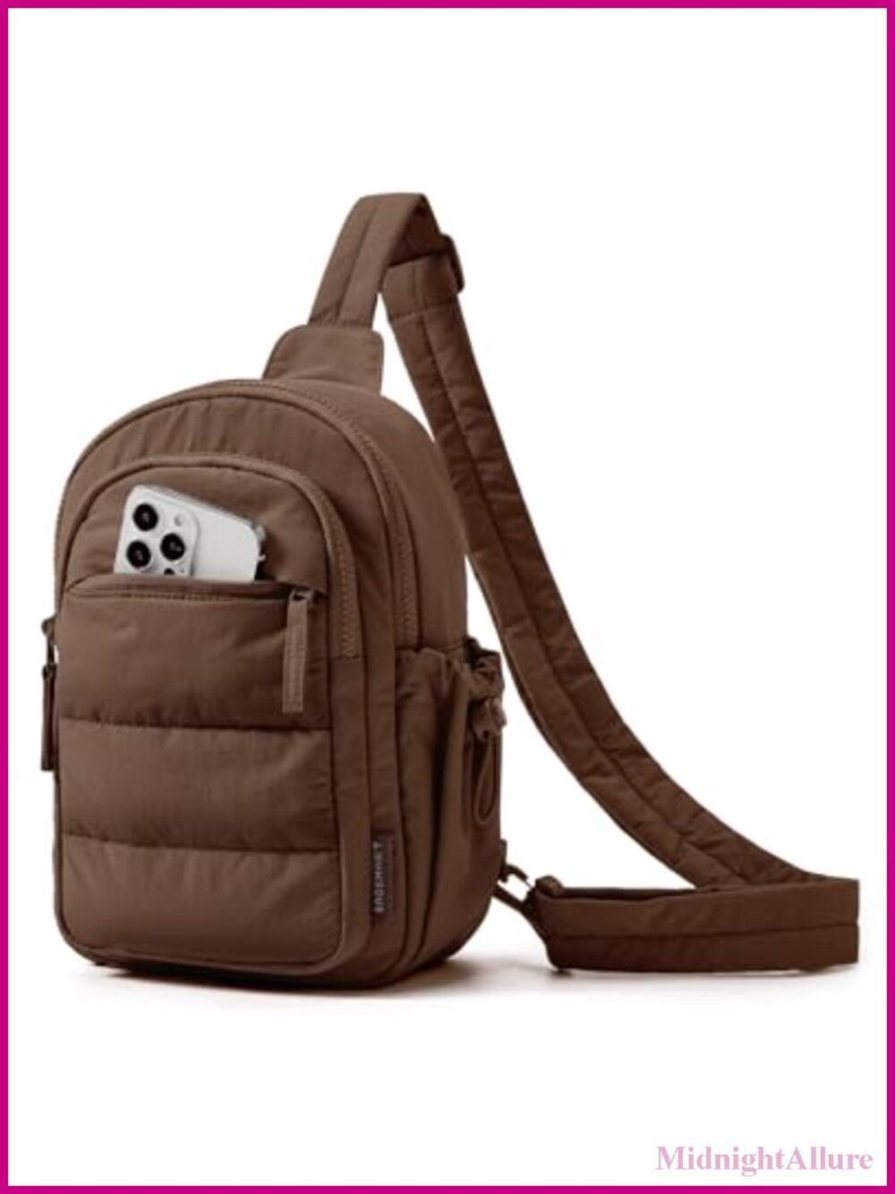 Small Sling Bag Quilted Puffer Crossbody Hobo RFID Adjustable Strap